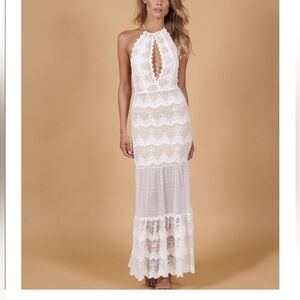 Lace halter dress
